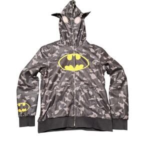 Batman hoodie size L gray camouflage